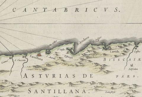 Sant Andero o Sant André en un mapa de la época